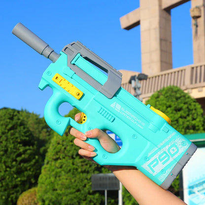 P90 Electric Water Gun with high-powered water stream, large capacity, and durable, leak-proof construction