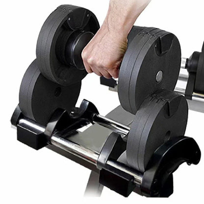 Cast iron electroplated dumbbell with 40cm length and three weight options