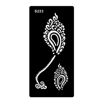 Geometric hollow design temporary tattoo sticker in Southeast Asian style on water transfer paper