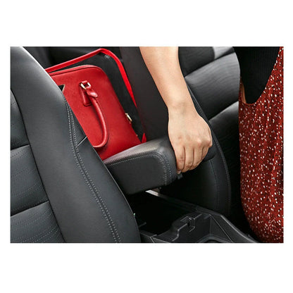 Durable car net pocket handbag holder in red and black, dimensions 40x12x26cm