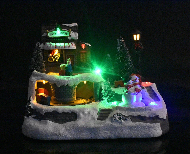 Enchanting Christmas House with Glowing Lights and Holiday Music