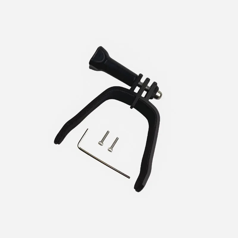 3D-printed hard plastic drone expansion bracket with soft sponge contact for GoPro camera mounting