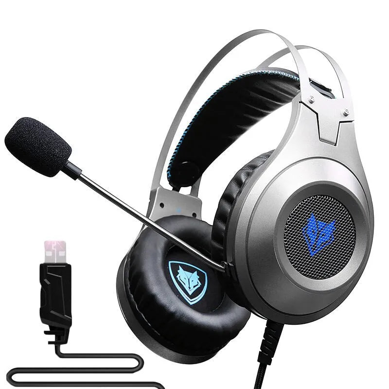NUBWO N2 black gaming headset with microphone and adjustable headband