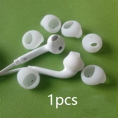 Black and white silicone earphone sleeves for Samsung Galaxy S6 Edge G9200 G9250 G920A headphones