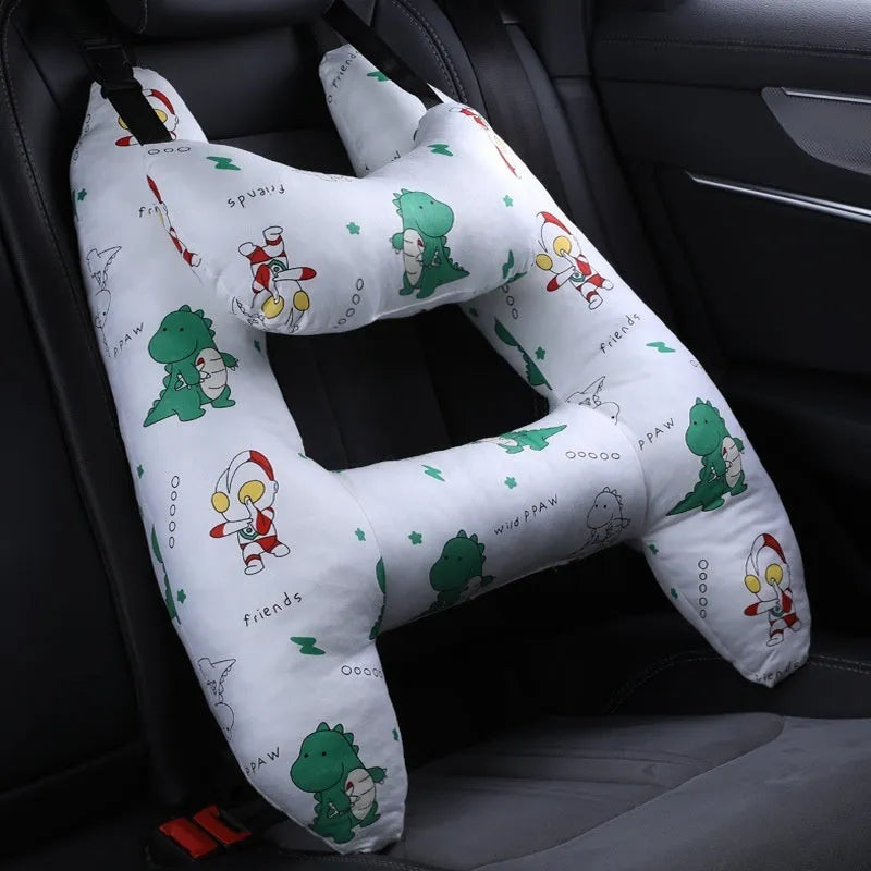 55x70cm car pillow with choice of 20 character patterns including dinosaur, unicorn, and bunny designs