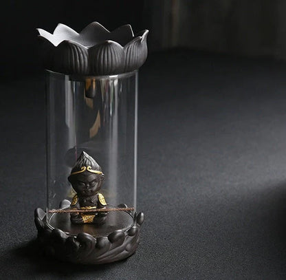 Goku Back Incense Burner ceramic with 'The Return of the Great Saint' windshield design
