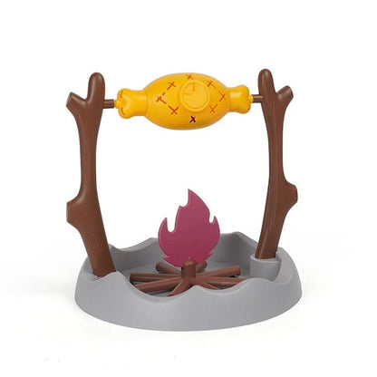 30x30x29cm cat toy with barbecue tumbling design and leakage food feeder mechanism made from ABS, PP and TPR materials