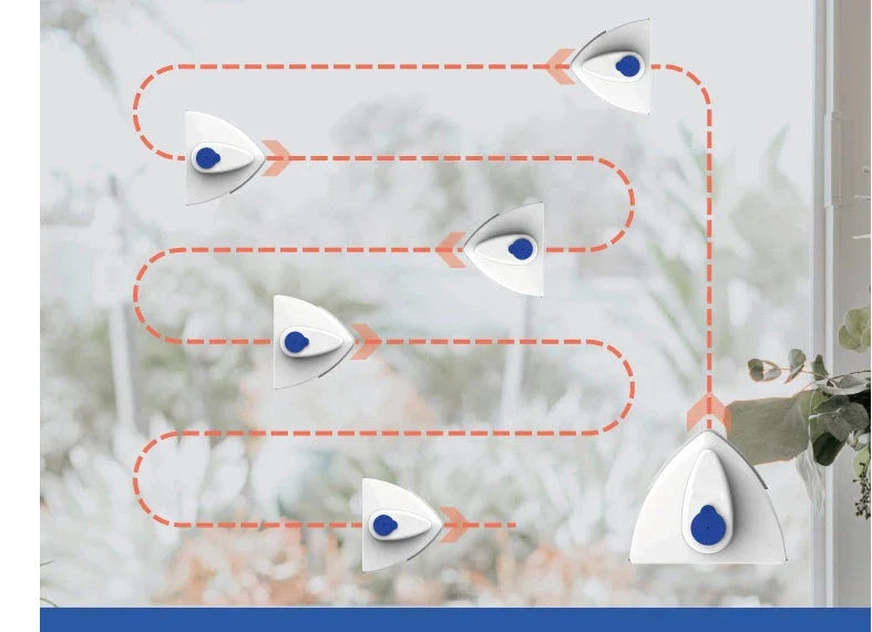 Premium magnetic window cleaning tool with automatic water discharge and double-layer wiper for spotless glass surfaces