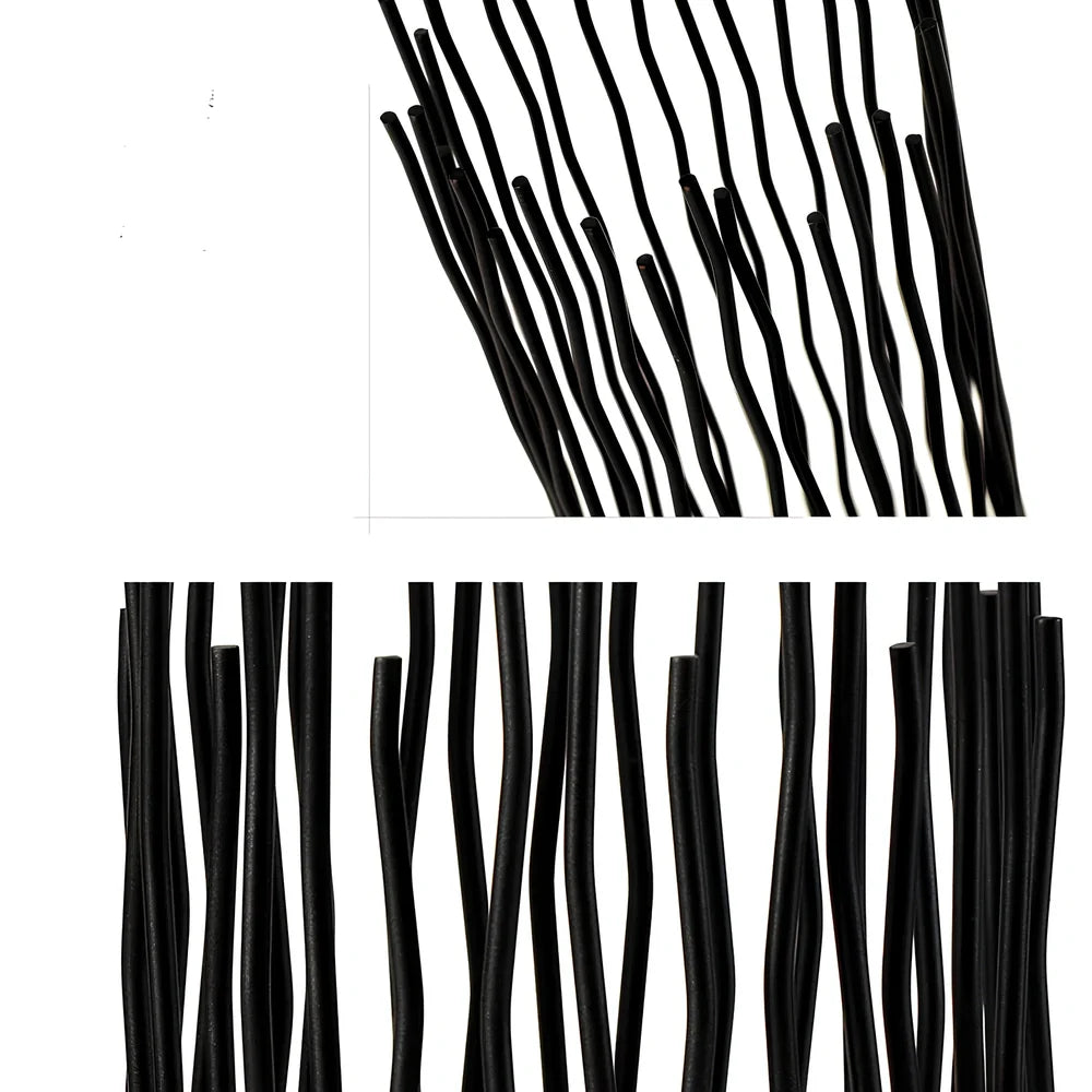 Black wrought iron geometric candle holder with manual craftsmanship and three size options