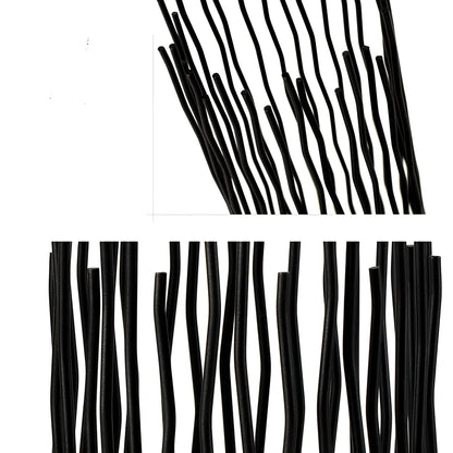 Black wrought iron geometric candle holder with manual craftsmanship and three size options