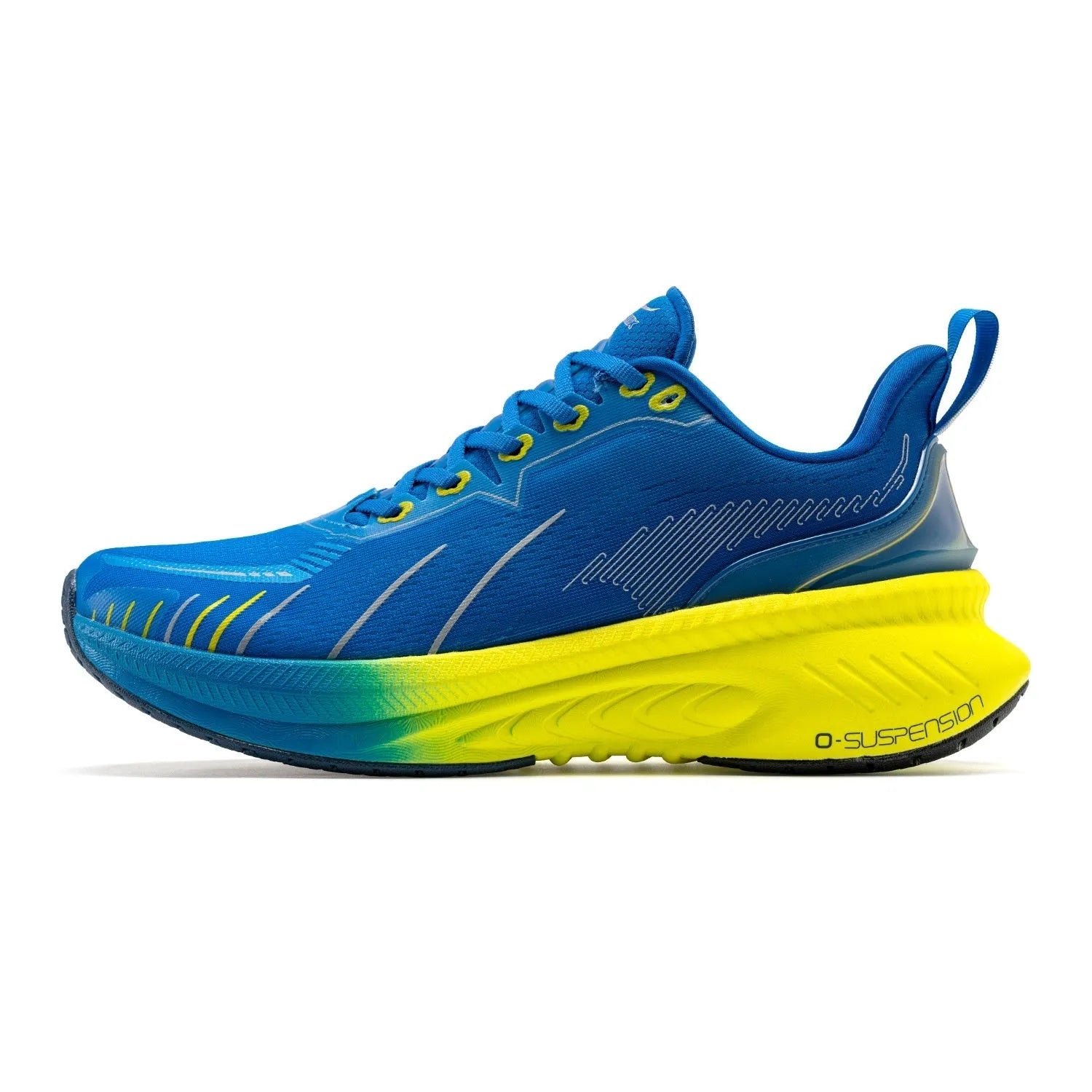 Low-top running shoes with PU mesh upper, rubber sole, and embroidery details in various colours