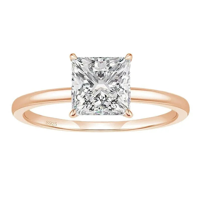 925 silver geometric ring with round elements on finger, available in silver gold rose gold colours