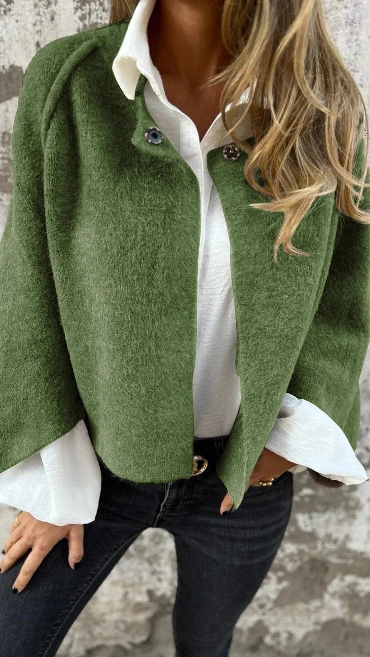 Women's cozy batwing sleeve cardigan in various colors and sizes