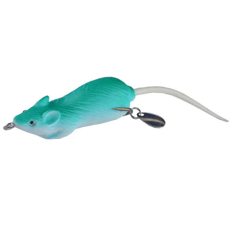 ABS bionic fake bait lure for Luya fishing, shown in green, grey, and pink colour options.