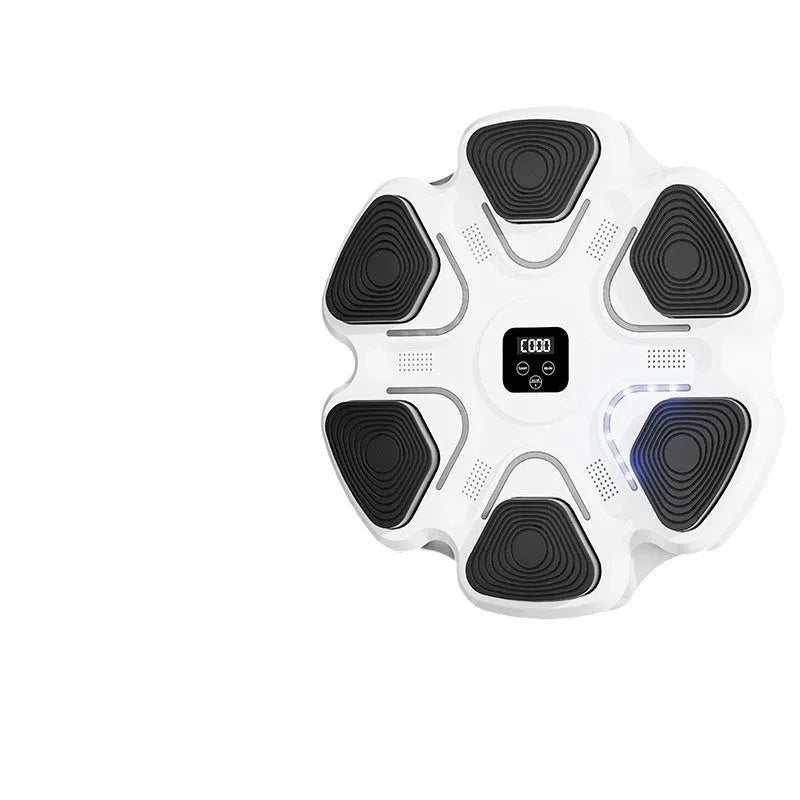Smart music boxing machine wall target with 6 electronic reaction points and hanging design for home fitness training