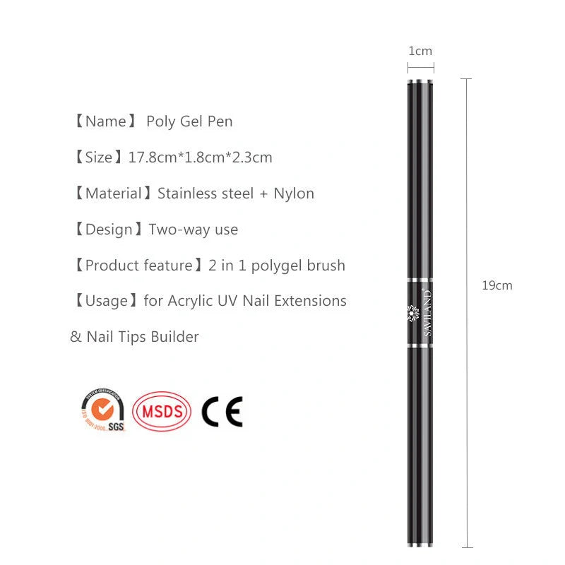 Dual Head UV Gel Nail Art Brush Set for flawless nail designs