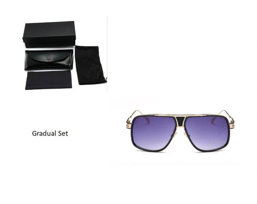 Men's Grandmaster Square Sunglasses with UV400 protection and durable frame