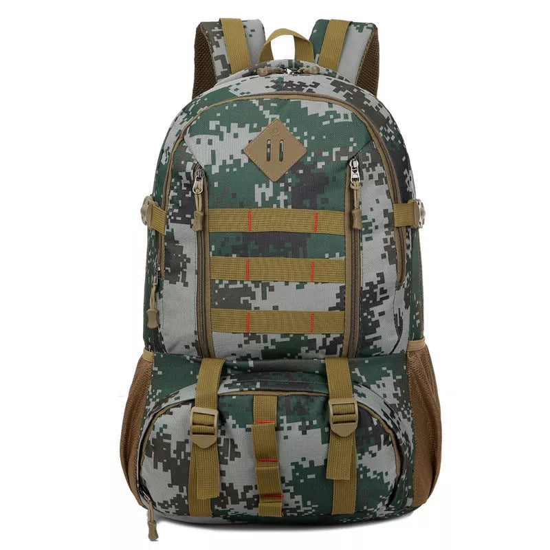 50L camouflage outdoor mountaineering backpack with waterproof Oxford cloth