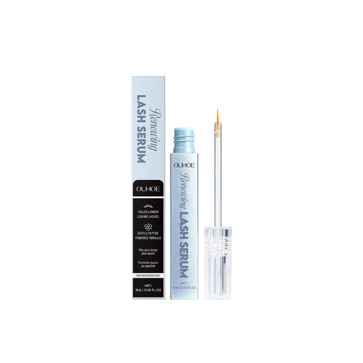 3ml bottle of eyelash nourishing liquid serum for lash growth and conditioning treatment.