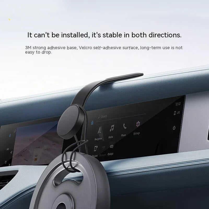 Magnetic 15W wireless car charger holder with flexible, bendable design for iPhone 12, 13, and 14 series