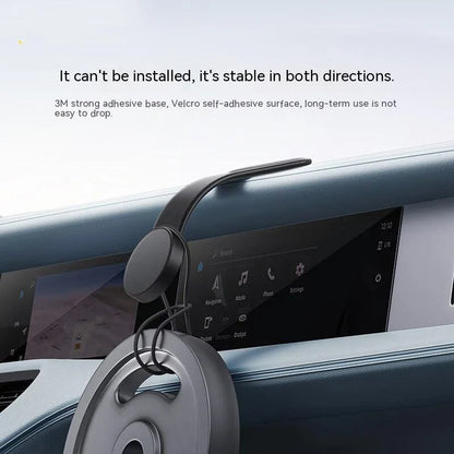 Magnetic 15W wireless car charger holder with flexible, bendable design for iPhone 12, 13, and 14 series
