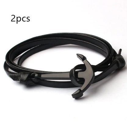 Unisex Pirate Anchor Bracelet with detailed nautical design, perfect for sea lovers and fashion enthusiasts.