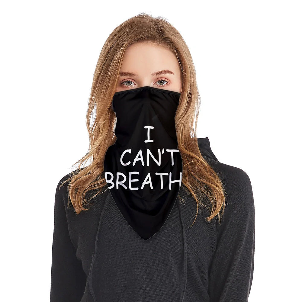 I can't breathe scarf in lightweight polyester, suitable for all seasons