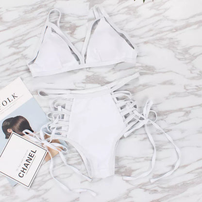 Adjustable strap bikini swimsuit in vibrant colors for a custom fit