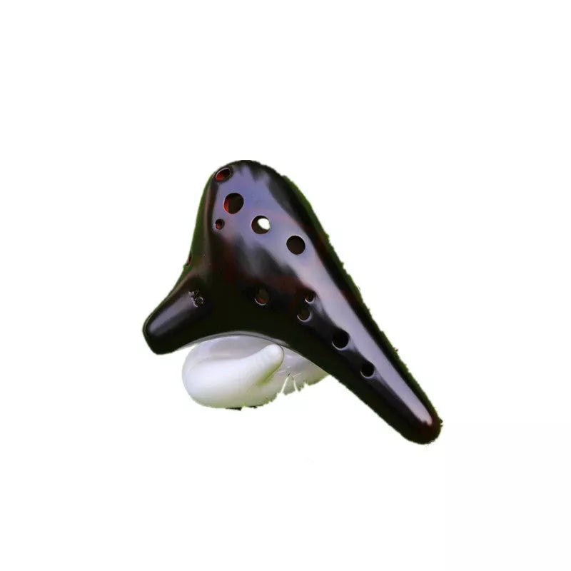12-hole midrange C ocarina with smoldering and raw lacquer finish