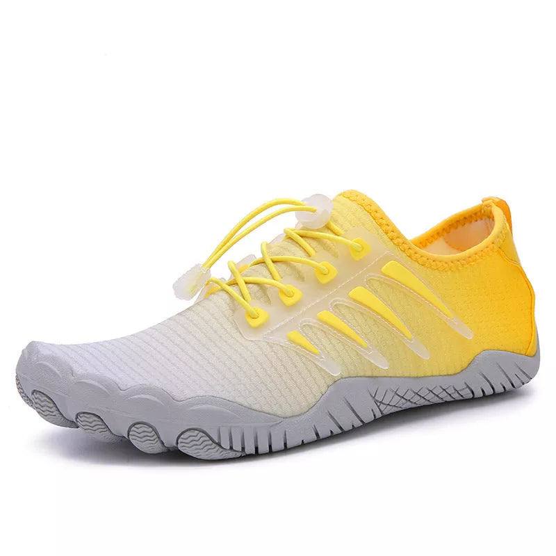 Outdoor climbing shoes with non-slip rubber sole for hiking and swimming