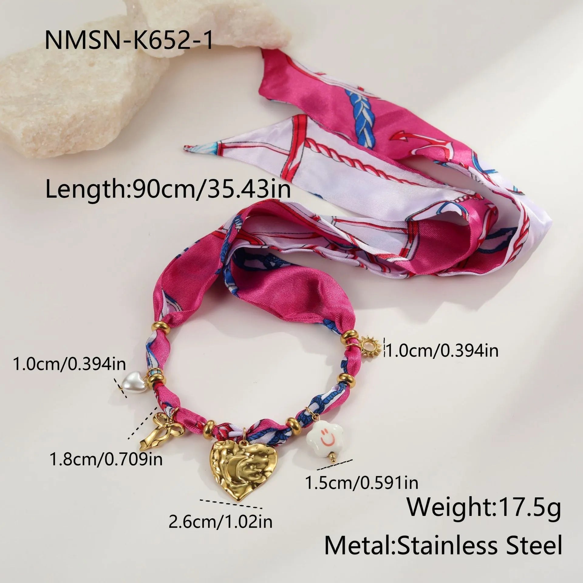 18K stainless steel geometric love pendant necklace and matching bracelet set on a white background.