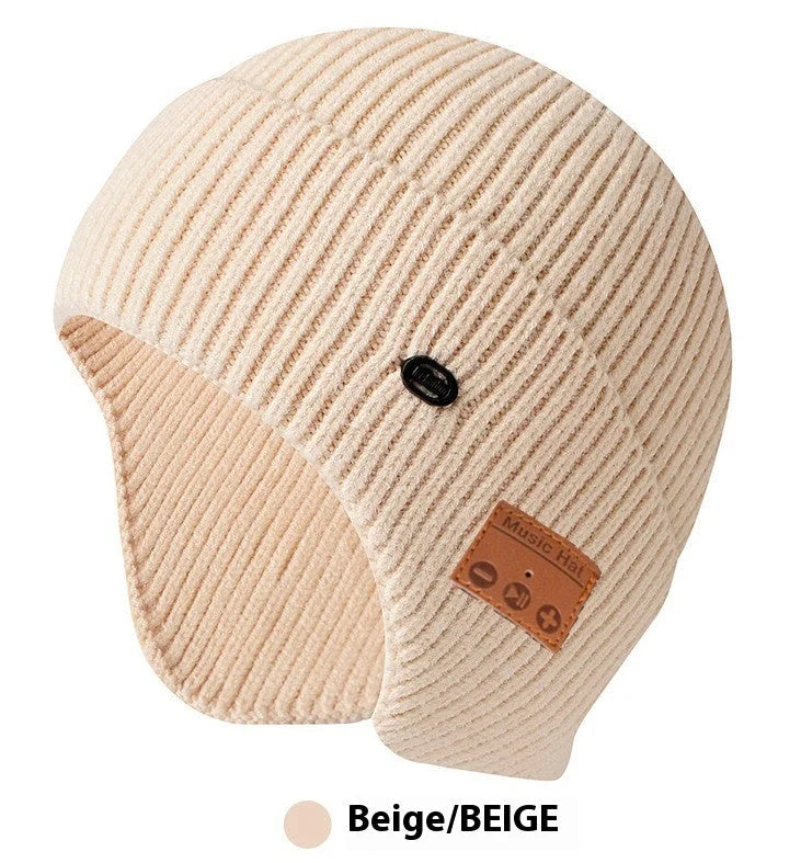 Warm Knit Bluetooth Beanie in various colors with USB charging cable