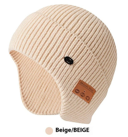 Warm Knit Bluetooth Beanie in various colors with USB charging cable