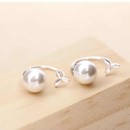 925 Sterling Silver Fashion Grass-Shape Earstuds with hypoallergenic properties and unique design