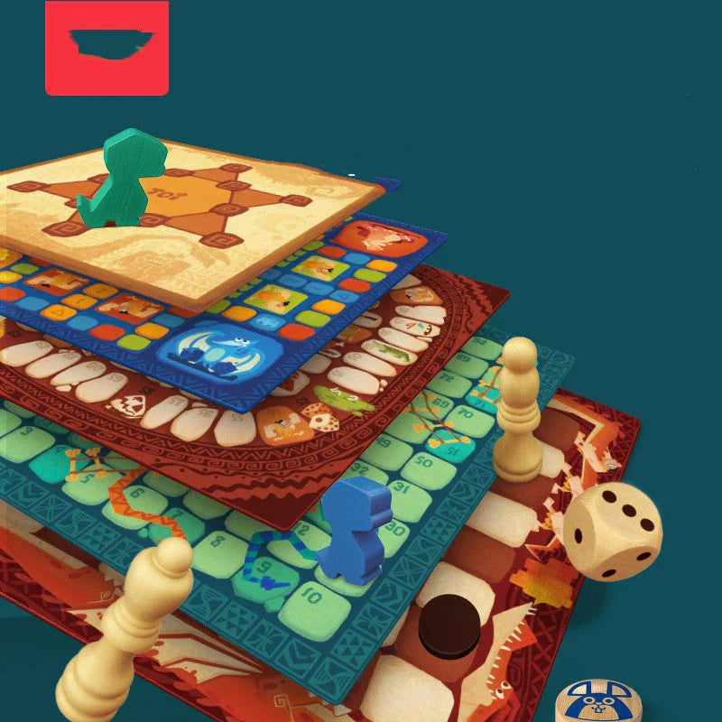 20 in 1 Classic Game Chess Party Toy for Kids - Multi-Game Desktop Puzzle