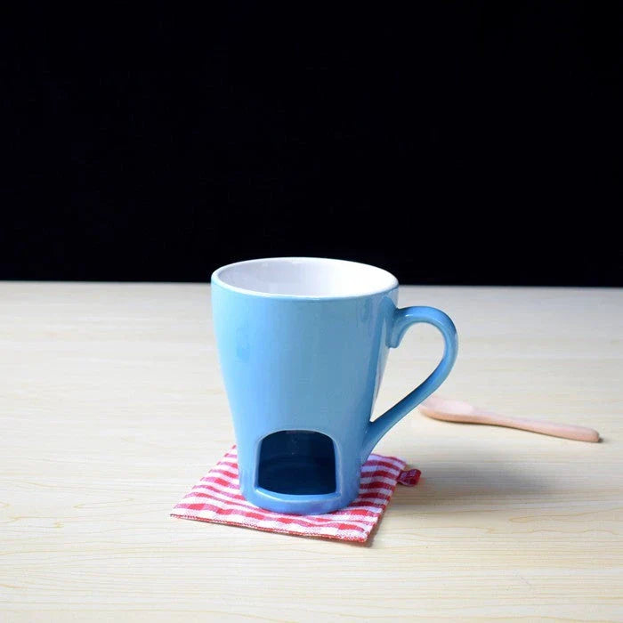 Ceramic Chocolate and Cheese Fondue Mug Set