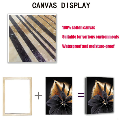 Five 40x60cm Moraine Lake mountain canvas panels arranged in modular wall display