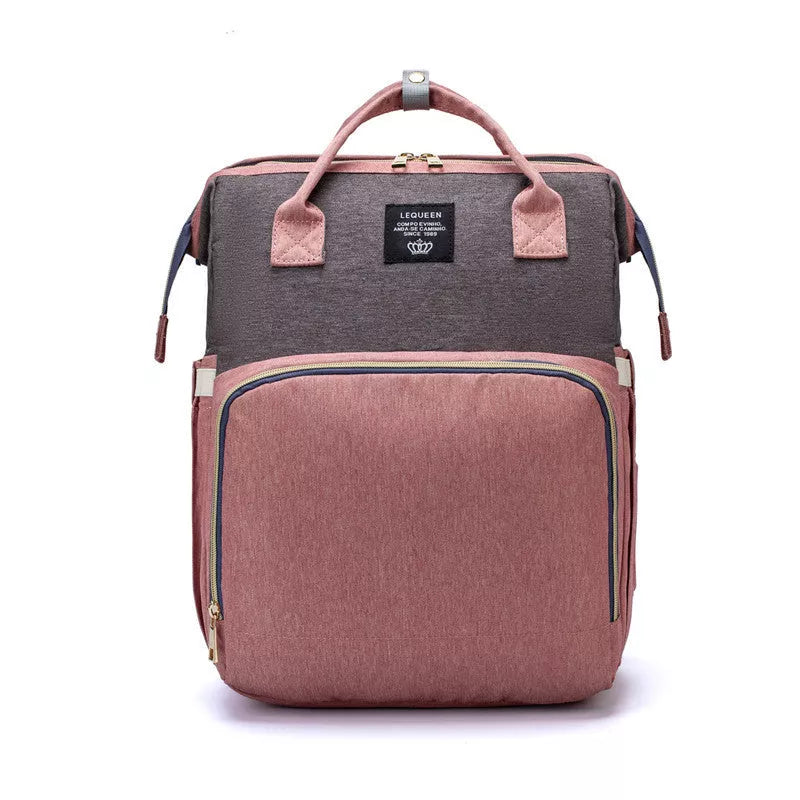 LEQUEEN Portable Folding Crib Mommy Backpack in various colors with 20kg capacity