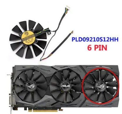 Power Logic 87mm graphics card cooling fan for ASUS ROG Strix GPUs with 4-pin connector
