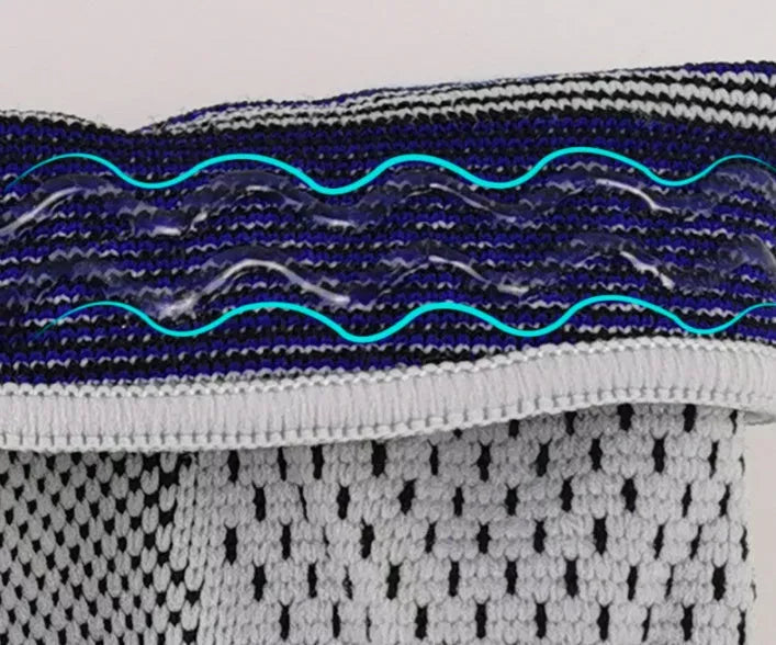 Shock absorption knee pad with silicone spring for sports and fitness protection