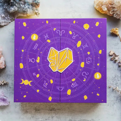 Paper Halloween countdown gift box with crystal-style design measuring 33.5cm wide