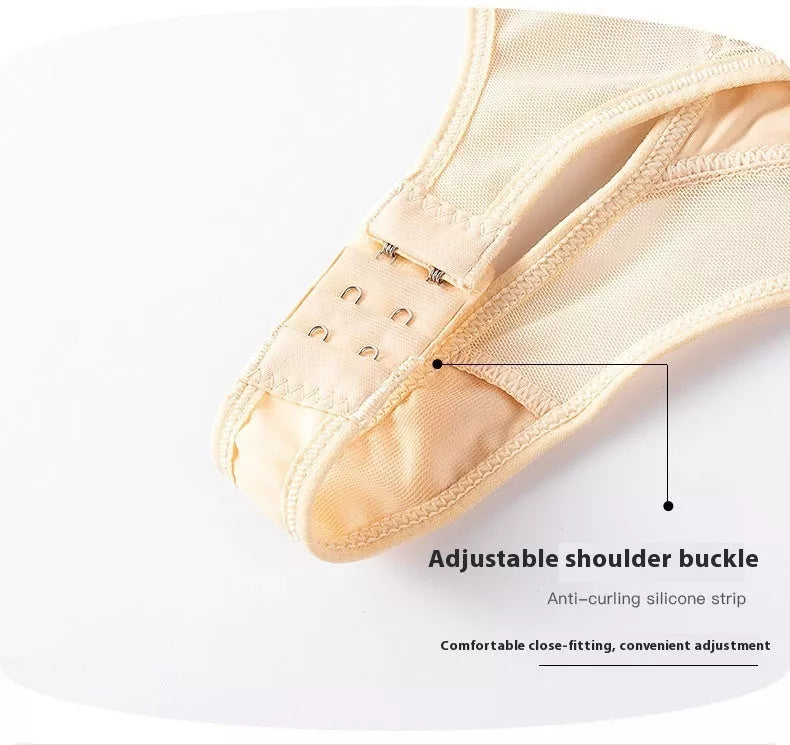 Plus-size front buckle sports bra in white, black, and apricot