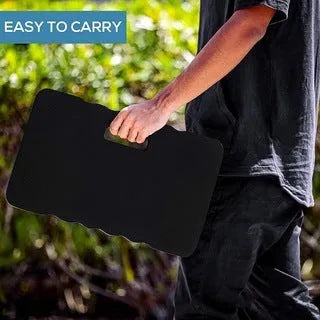 A plastic garden kneeler pad hassock in one of five colours: black, blue, grey, rose red, or yellow.