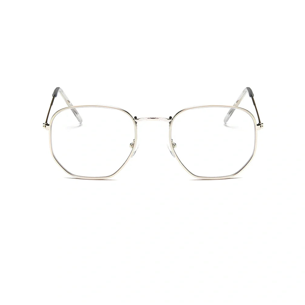 Retro street sunglasses with metal frame and transparent coloured lenses offering UV400 protection