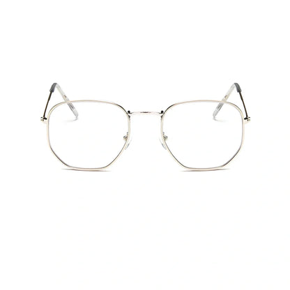 Retro street sunglasses with metal frame and transparent coloured lenses offering UV400 protection