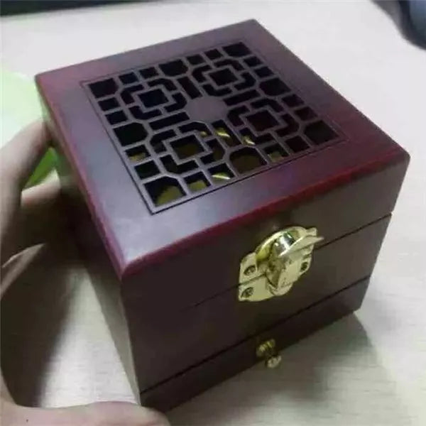 Radiata pine incense burner ashtray in brown, dimensions 17cm by 9cm