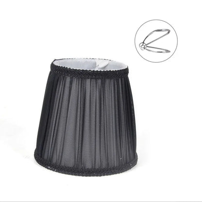 Crystal wall lamp with fabric cloth lampshade in six colour variations showing black, white and dark blue options