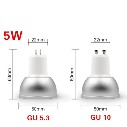 WiFi smart LED bulb with aluminium housing measuring 50mm diameter by 58mm height