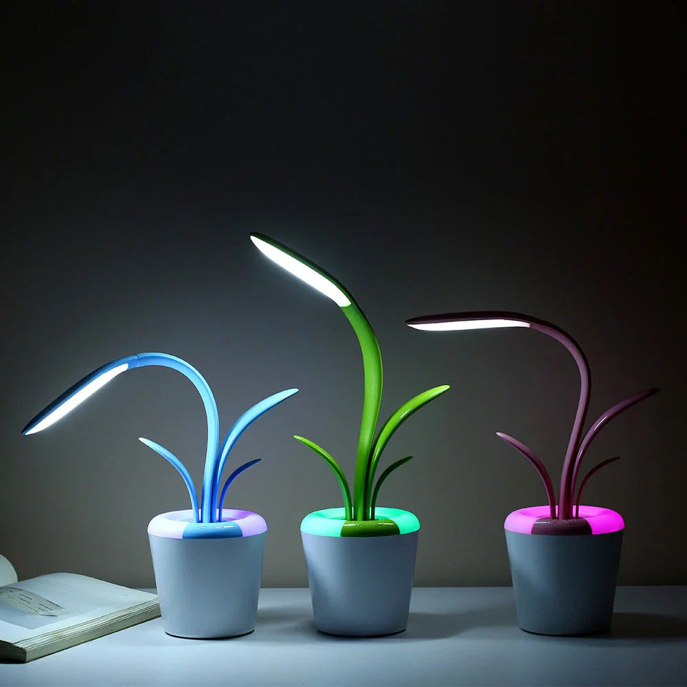 Chic USB-Powered LED Desk Lamp with Adjustable Brightness and Ambient Lighting Modes