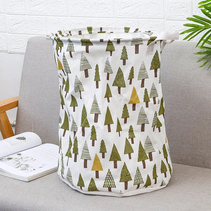 European-style cotton linen laundry basket in elegant designs for stylish home organization